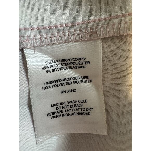 London Times Dress 14 Pink Floral Short Sleeve Stretch Washable NEW - Picture 8 of 8